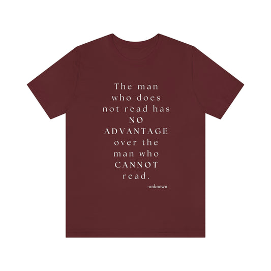 Man who cannot read - short sleeve Tee
